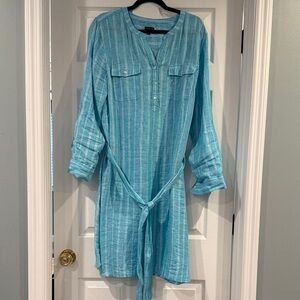 Talbots Blue Striped Dress